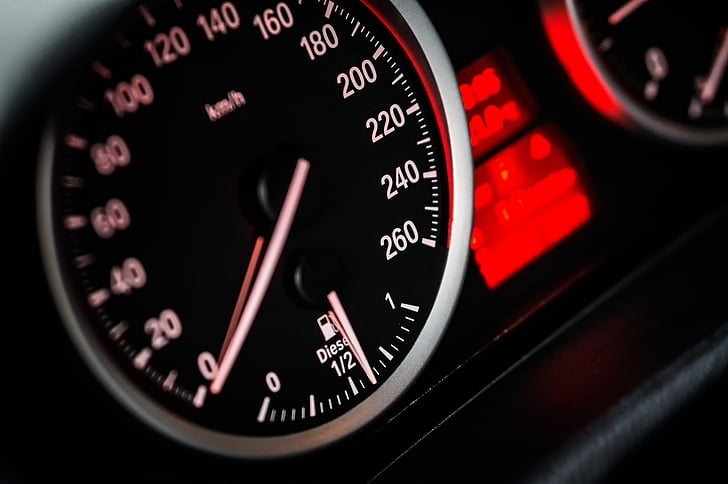 car, close-up, gauge, speedometer