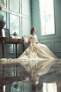 vestits de núvia, caràcter, moda, individualitat, núvia, vestit blanc, dona jove