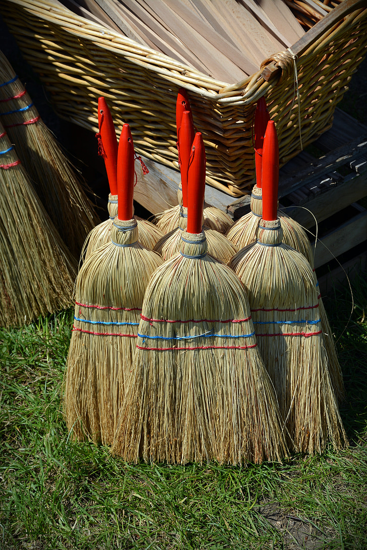 broom, hand brush, clean, return, sweep, broom bristles, bristles