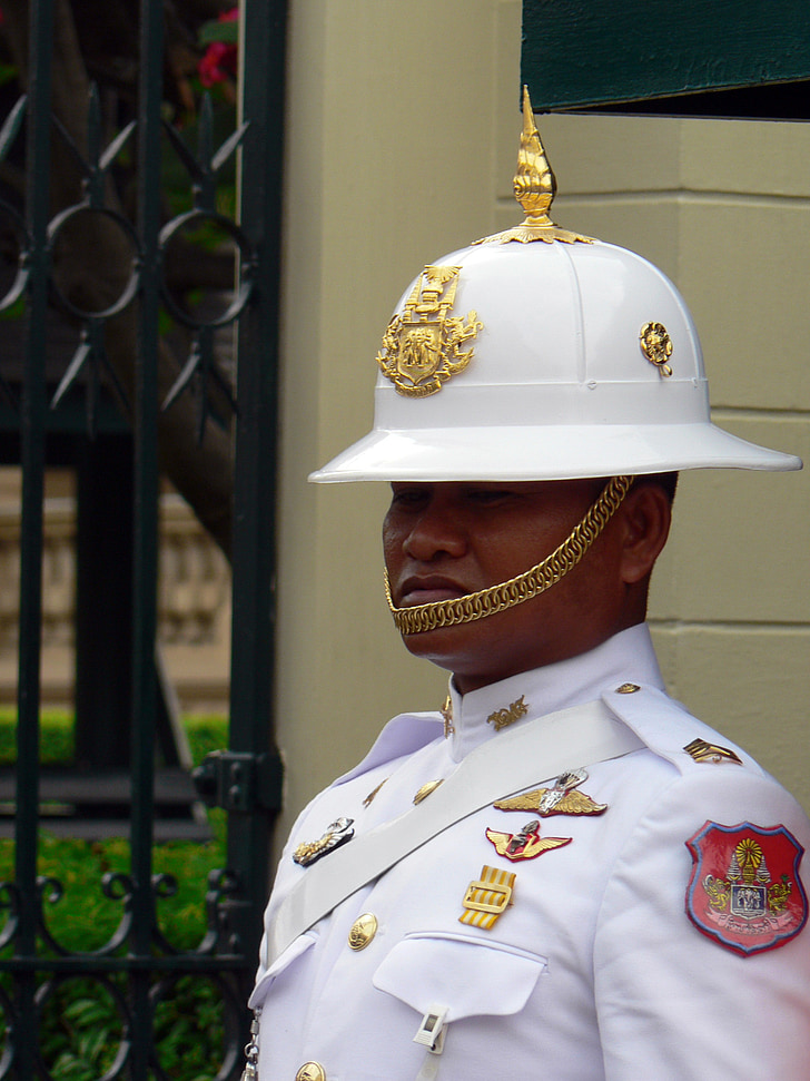 Thailand, vakt, slottsparken, Uniform, Palace