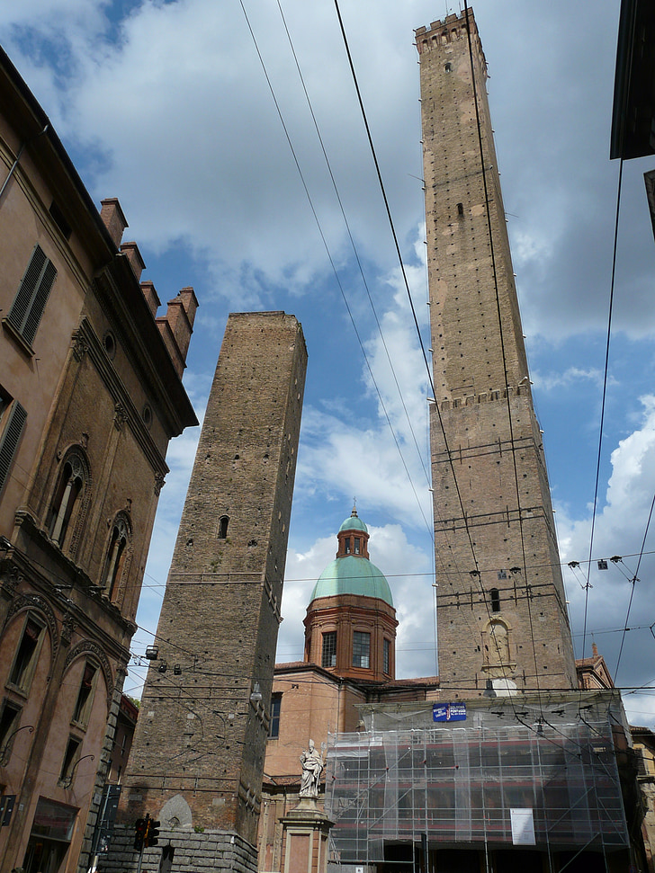 Bologna, Italien, Towers, arkitektur, staden, Urban, Europa