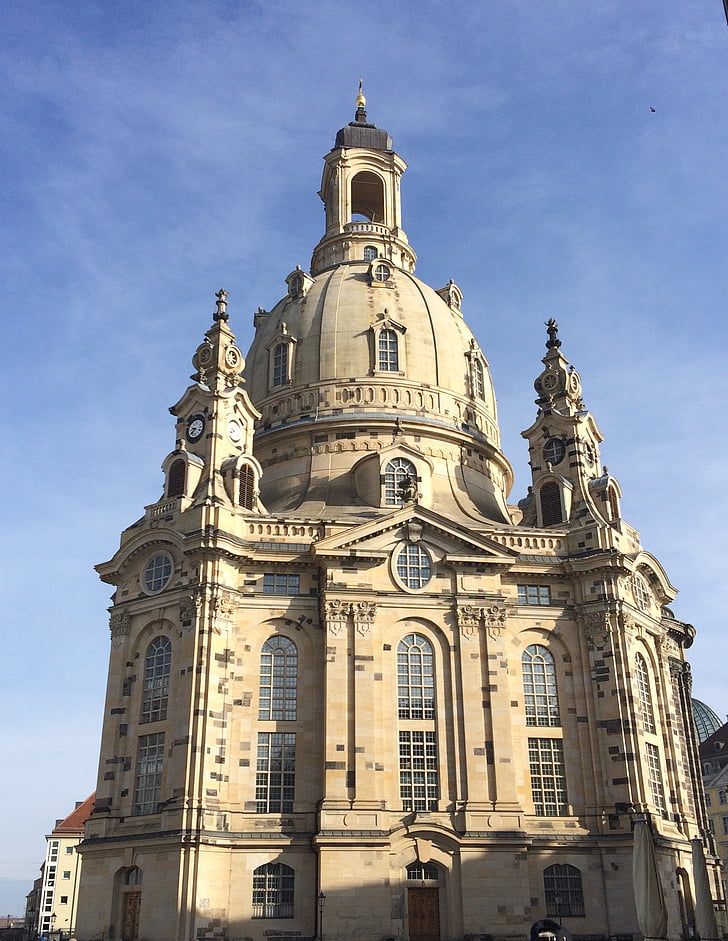 Frauenkirche dresden, stad, het platform, Saksen, Neumarkt, Landmark, kerk