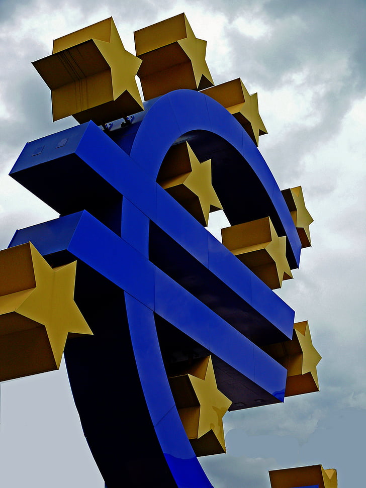 Euro, euron merkin, merkkiä, arvo, rahaliiton, rahat ja pankkisaamiset, Euroopan
