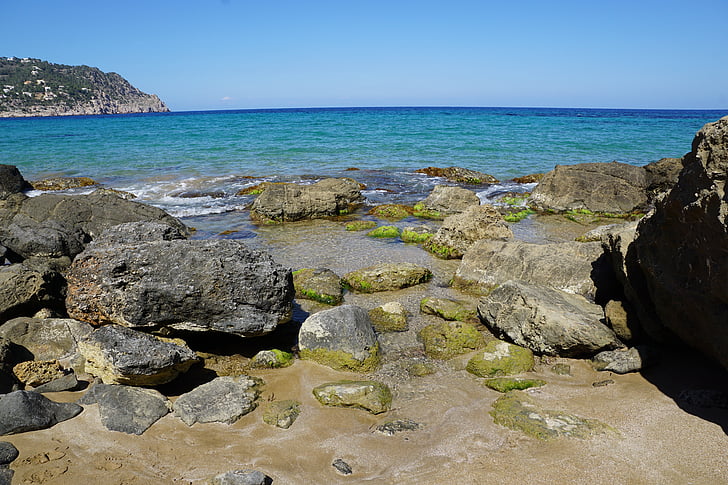 Ibiza, mer, eau, Rock, île, îles Baléares