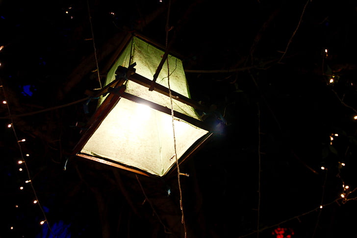 lanterne, lumière, lampe, faisceau lumineux, éclairage, nuit, astucieusement
