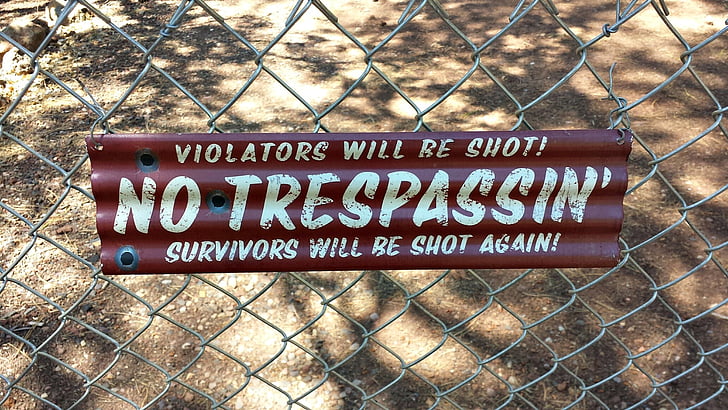 no trespassing, sign, trespassing, danger, warning, private, restricted