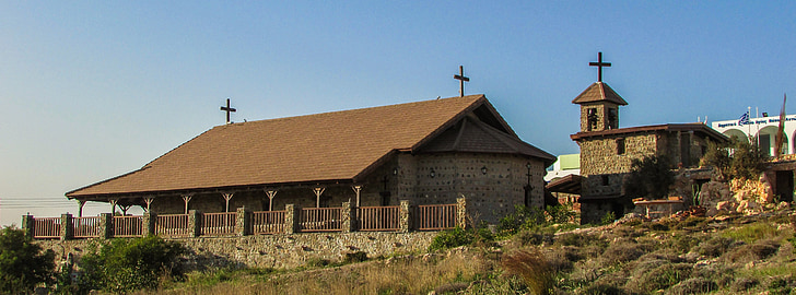 cyprus, ayia napa, church, stone, wood, architecture