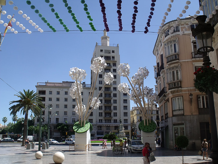 Malaga, Spanyolország, szobrászat