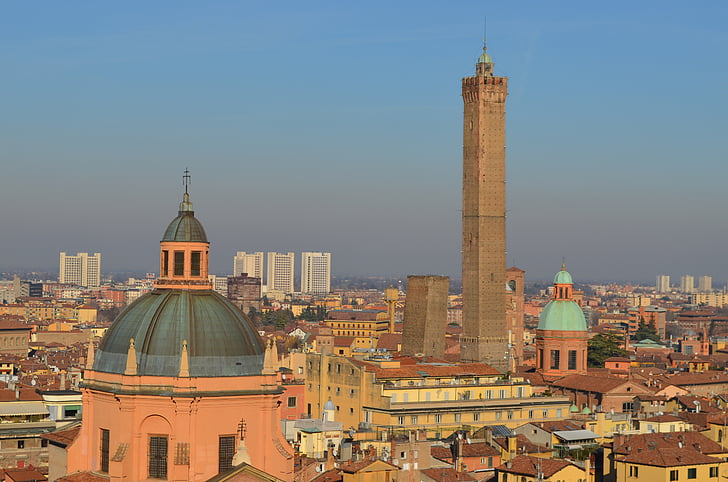 Bolonia, Basílica de San petronio, Italia, paisaje urbano, arquitectura, lugar famoso, horizonte urbano