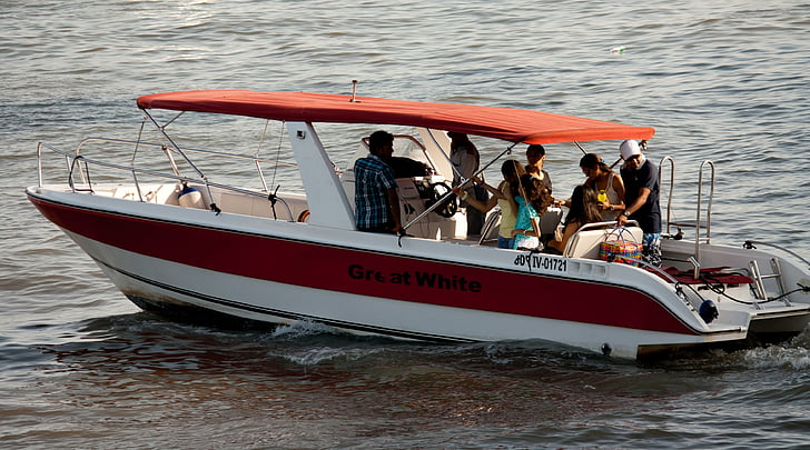 motorbåt, personer, båt, vattensporter, båtliv