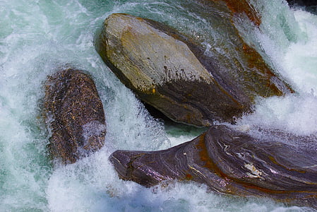 water, wasser, waterfall, rapids, electric current, sassi, boulders