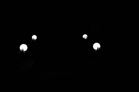 조명, 램프, 밤에, 볼 램프, 빛