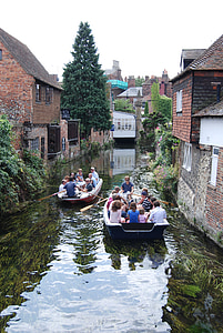 Rijeka, ljeto, vožnja čamcem, putovanja, prijevoz, Spomenici i znamenitosti, Canterbury