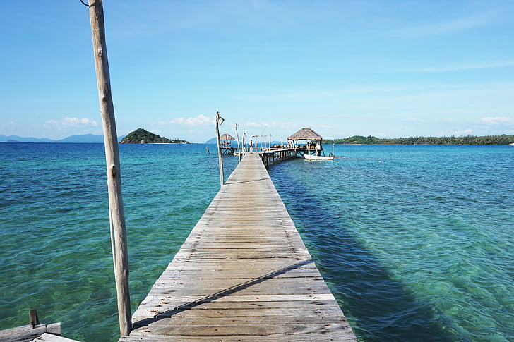 sea, the island, the mountain tourism, thailand, sea water, water, wood - material