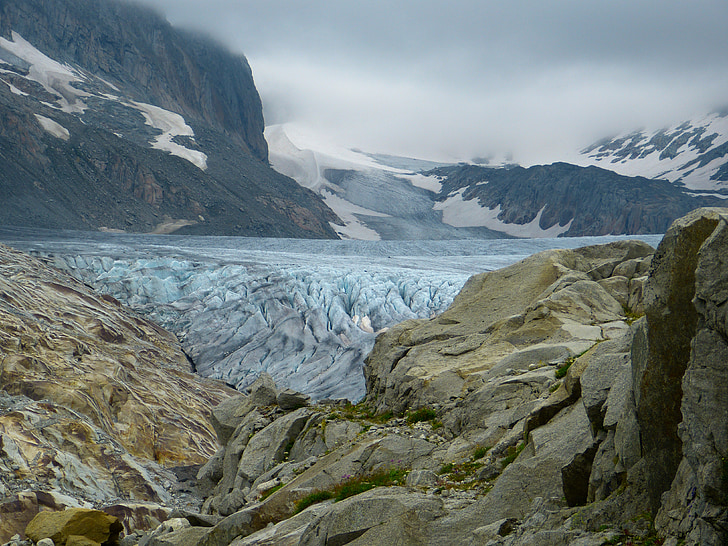Rhone glacier, sông băng, băng, lạnh, tuyết, đông lạnh, Thuỵ Sỹ