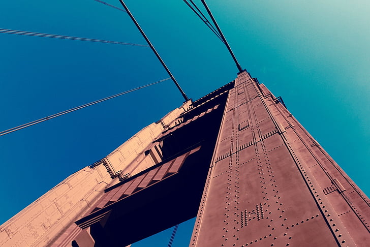 мост, Голдън Гейт, кула, Сан Франциско, Бей, Калифорния, САЩ