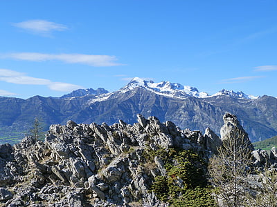 景观, 山, 自然, 春天, champsaur 地块, 阿尔卑斯山, 徒步旅行