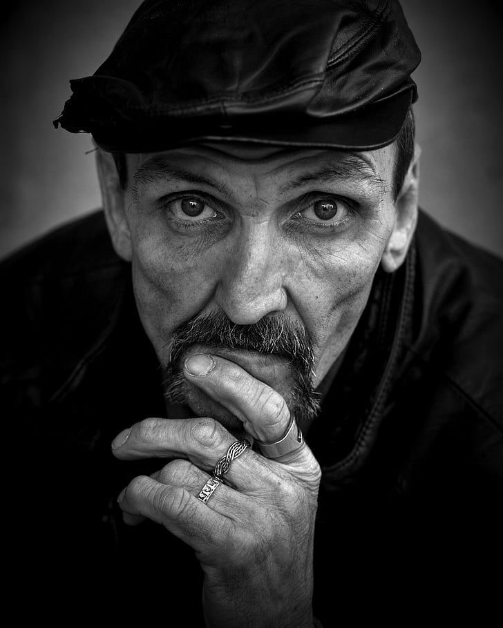 homeless, male, b w, person, people, man, issue