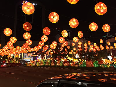 灯笼, 节日, 新加坡, 晚上, 中文, 月亮, 新增功能