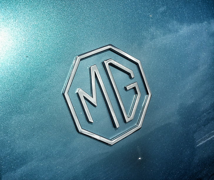 mg, carro, clássico, vintage, azul