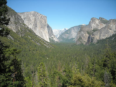 Yosemite, nationale, Park, tunnel, Se, landskab, Californien