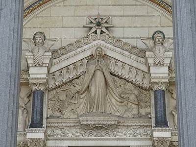 Базилика, Църква, архитектура, място за поклонение, Лион, Франция, фигура