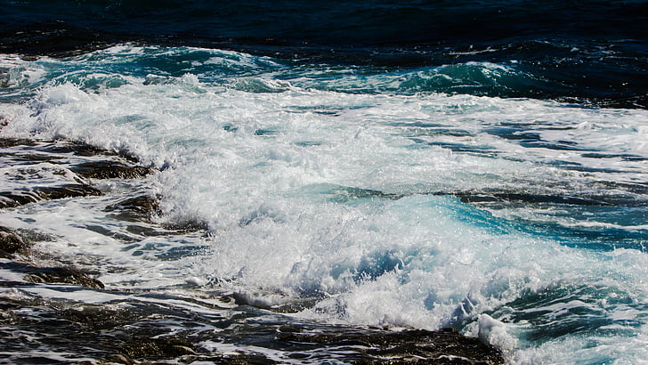 gelombang, semprot, busa, laut, Splash, alam, indah