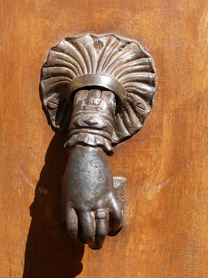 hand, knocker, antique