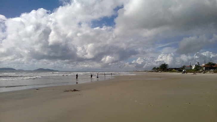 březen, pláž, Beira mar, slunečno, itapoá