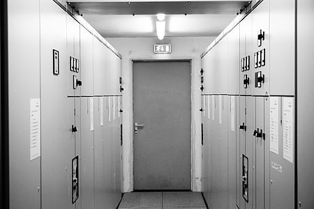 emergency exit, power distribution unit, board, current, electricity, locker room, locker