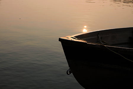 barco, água, pôr do sol, embarcação náutica, mar, natureza, ao ar livre