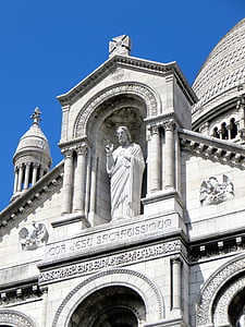 Párizs, Szent Szív, kupola, bazilika, Montmartre, emlékmű, Szent