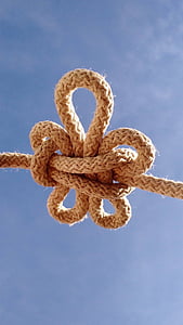 flower, lis, knot, sky, rope, soguín, strength