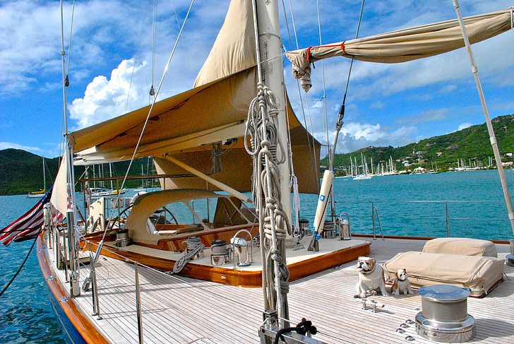 barca a vela, Antigua, Caraibi, barca, nave, Yacht, mare