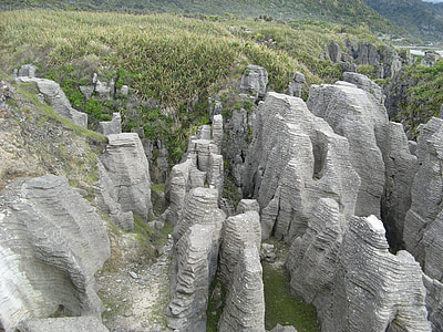 New Zealand, pandekage klipperne, Punakaiki, sten, Cliff