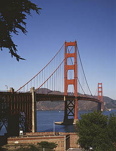 Golden gate-bron, Fort point, San francisco, Kalifornien, historiska, landmärke, resor