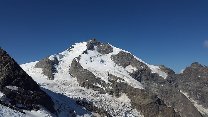 Piz bernina, alpesi, biancograt, Graubünden, Svájc, hegyek, magas hegyek
