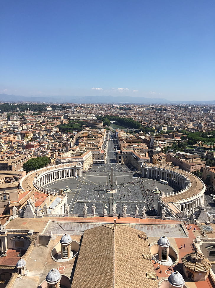Italië, Rome, St-Pietersplein, Paus, Castel sant'angelo, bezienswaardigheden van rome, pijler