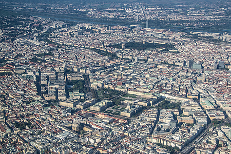 Viena, ciudad, desde arriba, punto de referencia, Outlook, vista aérea, paisaje urbano