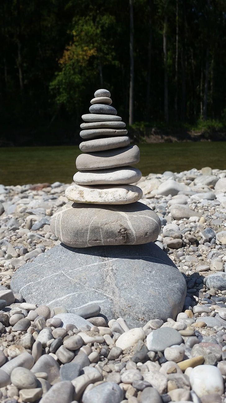 balansas, Isar, akmenys, kamino, akmuo - objekto, akmenukas, Rokas - objekto