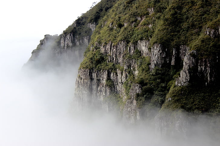 naturaleza, montaña, humo, niebla, Blanco, cielo, verde