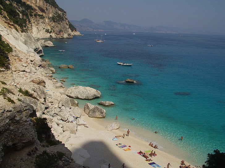 Pantai, Cala goloritzè, laut, pirus, Sardinia, Pantai, musim panas