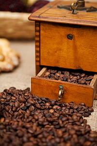 antik, aroma, bab, bab, barna, kávézó, koffein