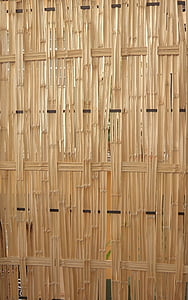 bambú, madera, paredes, cercas, artesanías, elaboración de, Cañas
