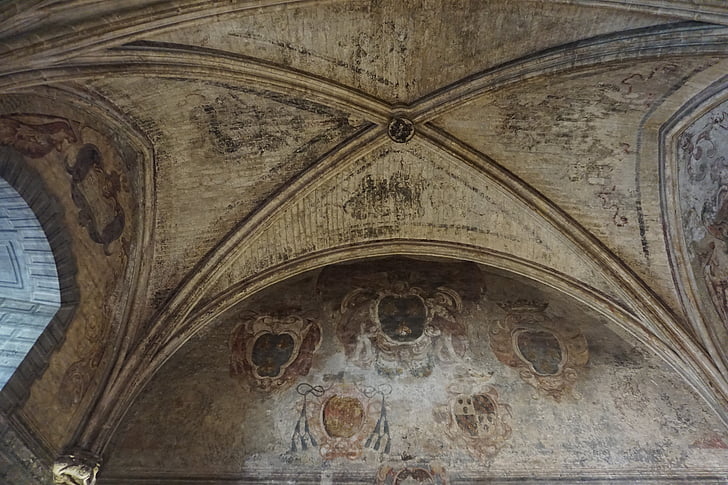 Avignon, het paleis van de paus, de koepel-fresco 's