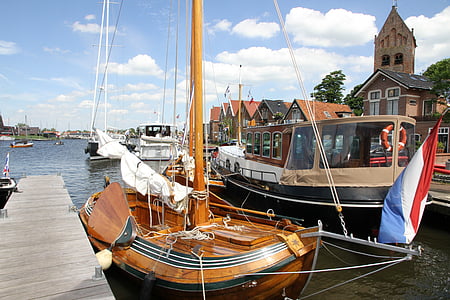 Grou, Friesland, Aquatics, Erholung, Bootfahren, Tourismus, Schiff