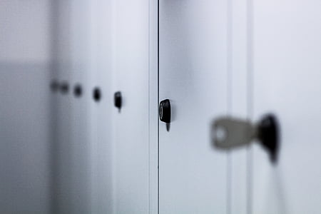 lockers, cabinets, storage, lock, metal, door, locker room