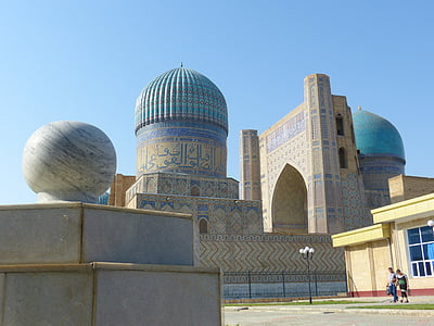 Bibi xanom, moskén, Samarkand, Uzbekistan, byggnad, stora, platser av intresse