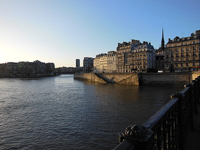 Paris, elven, byen, Frankrike, båt, elver, Seinen