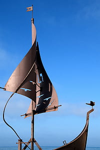 корабль, загрузки, воды, мне?, Парусная лодка, Памятник, Памятник рыбаков
